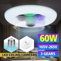Ecsee LED Deckenleuchten Lüfter Ventilator Deckenlampenventilator 3 Stufen Licht Lampe Leuchte