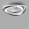 Profi 36W Deckenventilator LED Beleuchtung + Fernbedienung Lüfter Leise Licht Ø55cm Deckenlampe, 3-Farbe Dimmbar für Wohnzimmer 