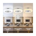 Yakimz 80W Deckenventilator Timer Kühler Beleuchtung Lüfter LED Weiß Fan Leuchte Zimmer