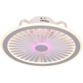 18.5 Zoll Deckenventilator Licht weiß-dreifarbig Dimmen mit Fernbedienung LED Beleuchtung Lampe Lüfter Kronleuchter Rosa AC 22V-