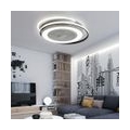 23'' LED Deckenventilator Deckenleuchte mit Beleuchtung und Fernbedienung Lüfterlicht Licht Silent Fan Kronleuchter Deckenlampe