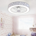OUKANING Deckenventilator mit Beleuchtung Modern Fan Deckenleuchte Deckenleuchte LED Dimmbar Fernbedienung 40W