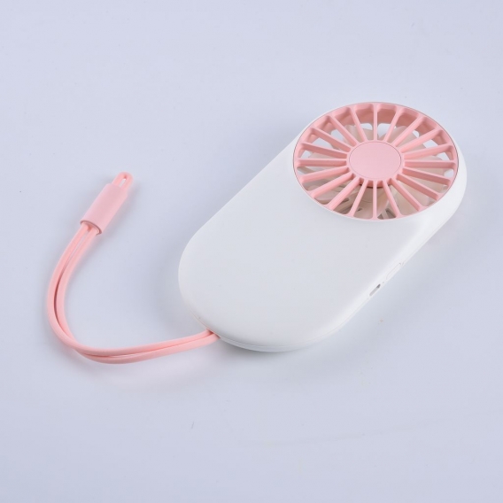 Avior Home USB aufladbar Klein Ventilator, Handventilator Mini Lüfter, USB Fan für Unterwegs, Büro und Zuhause Weiß