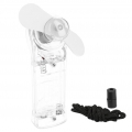 mumbi Handventilator mini Hand Ventilator tragbar klein Miniventilator zum Umhängen in transparent Weiss