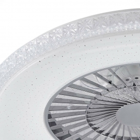 More about Starluna LED Deckenventilator mit Lampe 'Ordanio' dimmbar Fernbedienung (Modern) in Weiß aus Metall u.a. für Wohnzimmer & Esszim