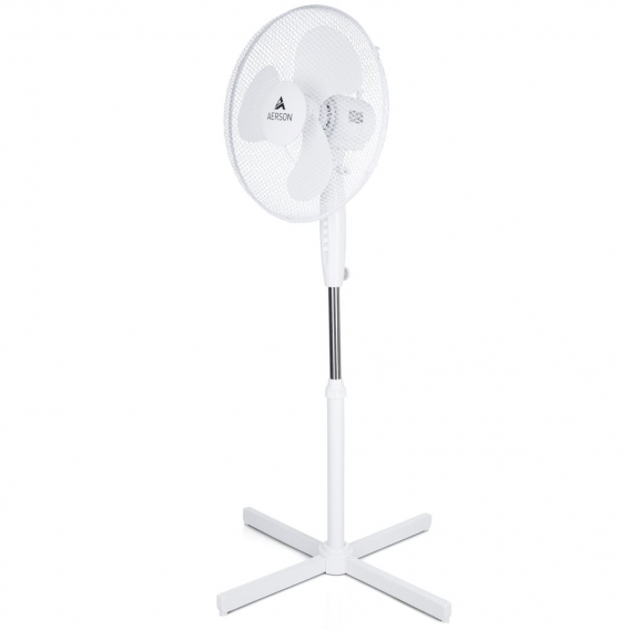 AERSON Standventilator Ventilator Windmaschine Luftkühler Oszillierend 50W Weiß Lüfter