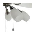 Lindby Deckenventilator mit Beleuchtung und Zugschalter leise, 2-in-1: Ventilator & Lampe, Durchmesser: 130 cm, 3 Geschwindigkei