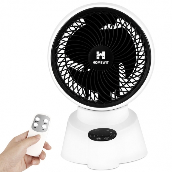 Homewit Tischventilator 30 dB leise Luftzirkulations Lüfter 35W Tischventilator mit Fernbedienung, Tastbildschirm und Kinderschu