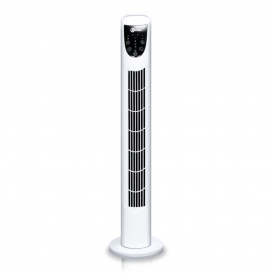 More about Jiubiaz Turmventilator mit Fernbedienung leise 75° oszillierender Ventilator Timer, Turm Standventilator, weiß