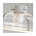 Weiß 32Watt Deckenventilator mit Fernbedienung LED Beleuchtung Lampe Lüfter Kronleuchter 18.5 Zoll Leise, 3-Gang für Kinder Kind
