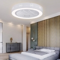 LED Deckenventilator mit Beleuchtung und Fernbedienung, 23 Zoll Moderne Leise Ventilator Lampe, 48W Fan LED Deckenleuchte, Dimmb