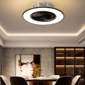 ECSEE 56cm Kaffee Deckenventilator LED Fan Licht 3-Stufen Lüfter Dimmbar Mit Fernbedienung
