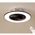 LED Deckenventilator mit Lampe, Moderne Invisible Fan Deckenleuchte, Dimmbar Ventilator mit Beleuchtung, Einstellbare Deckenlamp