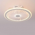 Deckenventilator mit Beleuchtung 32W Fan Deckenlampe Leise Ventilator Deckenleuchte Pendelleuchte Lüfterlicht für Wohnzimmer Sch