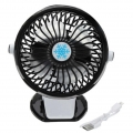 Mini Handheld Ventilator Handventilator Lüfter Fan für Laptop Büros Urlaub im Zug/beim Fahren Farbe Schwarz + Weiß