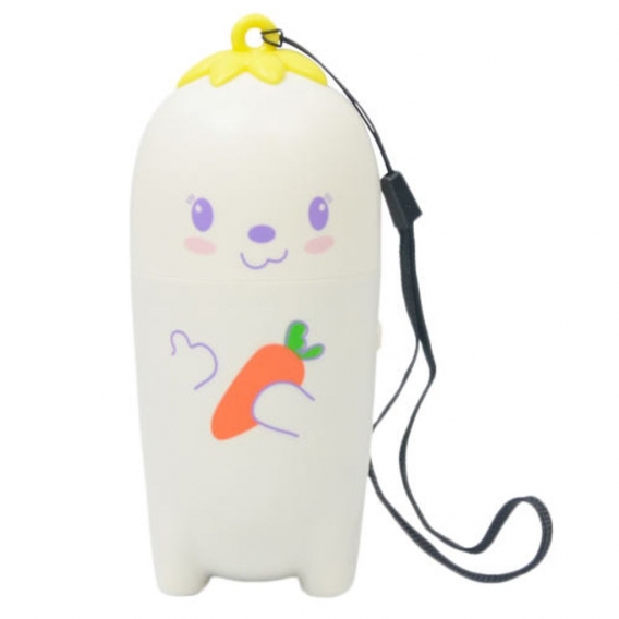 Tragbare Süße Mini Taschenventilator Starken Luftstrom USB Wiederaufladbare Kind Spielzeug Weiß