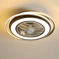 Deckenventilatoren LED Beleuchtung Modern Deckenleute Fan mit Fernbedienung Unsichtbarer Acryl Unterputz Deckenlampe