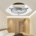 Deckenventilator Rund Lüfter Ventilator LEISE 36W LED Lampe Deckenlampe mit Fernbedienung für Wohnzimmer Büros