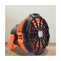 Fan Light 2-in-1-Akku mit großer Kapazität Leichter tragbarer heller Camping-Lüfter für den Alltag Orange Schwarz