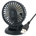 Autolüfter faltender starker Wind PP USB wiederaufladbarer Schreibtischlüfter für Autos Schwarz