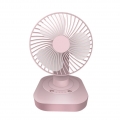 Schreibtischventilator Tragbarer 120 Grad drehbarer USB-betriebener kleiner starker Windventilator für Büro Pink