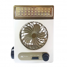More about Tragbarer Mini-Lüfter Luftkühler Gebläse Solarenergie LED-Lampe Campinglicht Golden