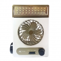 Tragbarer Mini-Lüfter Luftkühler Gebläse Solarenergie LED-Lampe Campinglicht Golden