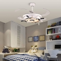 42 Zoll Deckenventilator mit Fernbedienung und Beleuchtung Modern Ventilator Lampe Ceiling Fan Licht 3 Geschwindigkeiten 4 Einzi