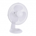 Tischventilator - Kühlung - Ventilator zu Fuß - Selbstdrehend - 3 Einstellungen - Weiß - Durchmesser 30 cm - Höhe 48 cm