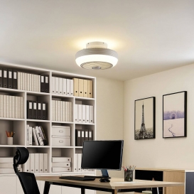 More about Lindby LED Deckenventilator mit Lampe 'Thyron' dimmbar Fernbedienung (Modern) in Weiß aus Metall u.a. für Wohnzimmer & Esszimmer