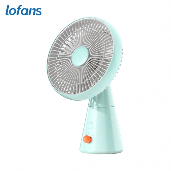 Lofans Cordless Desktop Fan Tragbarer Luefter 4-fach einstellbar / geraeuscharm / Typ-C-Schnittstelle / 3000 mAh wiederaufladbar