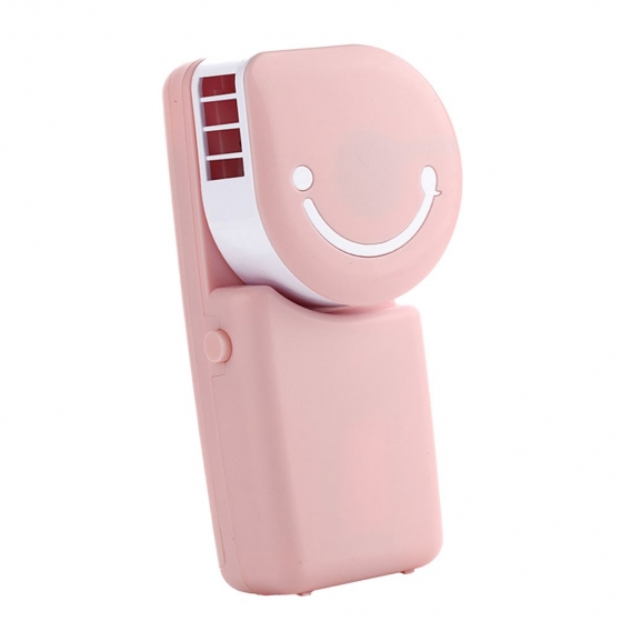 Handventilator Kühlventilator Handhelde Klimaanlage, Mini Ventilator mit USB für Büro Haus Reise Farbe Rosa
