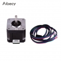 Aibecy 42 Schrittmotor 2 Phasen 0,9 Grad Schrittwinkel Geräuscharm 17HS4401S Schrittmotor mit 1 m Kabel für CNC-3D-Drucker