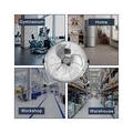 Aigostar Clover - Industrieventilator Ventilator in Chrom Standventilator 45cm, 3 Geschwindigkeiten, 360 Grad einstellbarer Wink