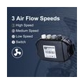 Aigostar Clover - Industrieventilator Ventilator in Chrom Standventilator 45cm, 3 Geschwindigkeiten, 360 Grad einstellbarer Wink