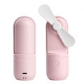 2 Stk. tragbarer USB-Handlüfter Wiederaufladbarer faltbarer Handheld-Mini-Lüfter Kühlventilator für Reisen im Freien
