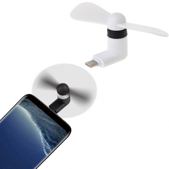 USB 3.1 Typ C Ventilator WEIß Mini Fan Lüfter Reise Kühler für Huawei Mate 10