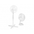Weißes Set Tischlüfter & Standlüfter oszillierend Ventilatoren Luftkühler leise