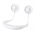 USB Tragbarer Nackenventilator, wiederaufladbare Nackenbügel Sport Fan Lazy Hals hängenden Dual Cooling Fan Weiß
