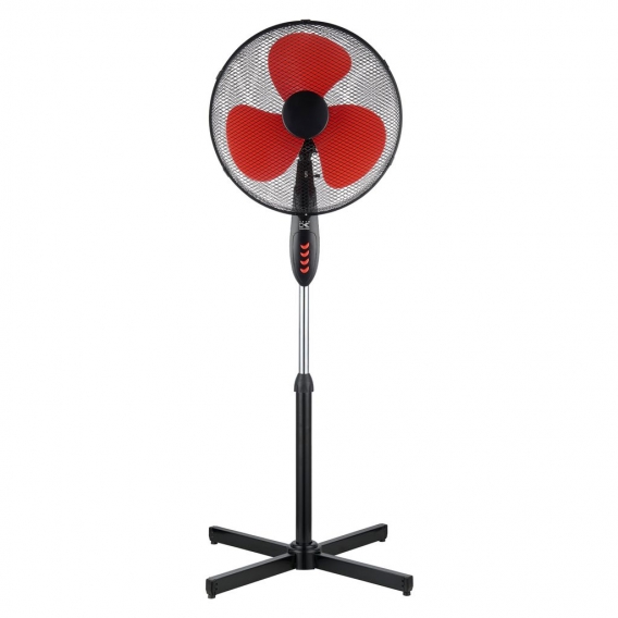 Stand Ventilator Höhenverstellbar bis 125cm Oszillation 30cm schwarz-rot ()*91103