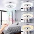 Jiubiaz 80W Deckenventilator Timer Kühler Beleuchtung Lüfter LED Weiß Fan Leuchte Zimmer
