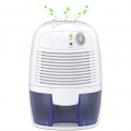 Luftentfeucht, Elektrisch Mini Luftentfeuchter, Raumentfeuchter gegen Feuchtigkeit/Schmutz/Schimmel, Weiß+Blau