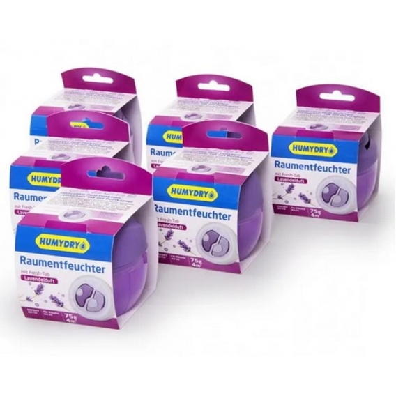 6er-Set HUMYDRY® Duplo 75g Luftentfeuchter Lavendel