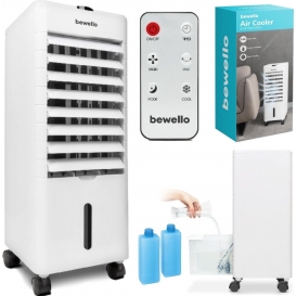 More about Bewello® - Aircooler / Mobile Airco Fan - Aircooler mit Kühlelementen und Fernbedienung - mit Wasserreservoir 3,8L - Timerfunkti