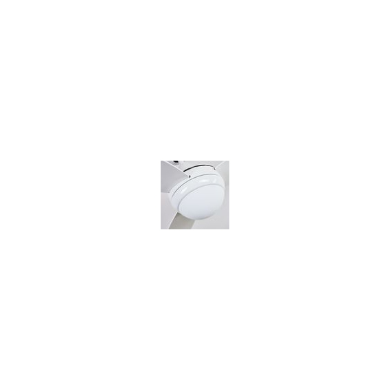 »Campomolle« Deckenlampe mit Ventilator aus Metall und Kunststoff in Weiß/Holzoptik, über Fernbedienung dimmbar, wendbaren Rotor