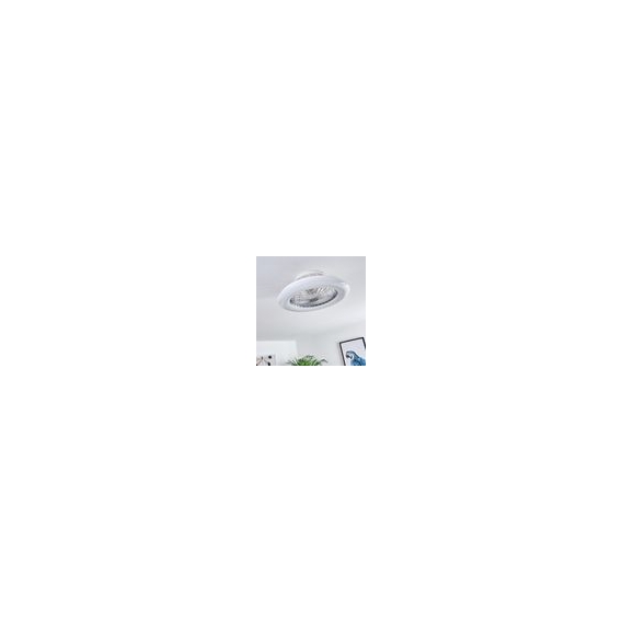 »Concas« LED Deckenventilator moderne Deckenlampe mit Timer aus Kunststoff in Titanfarben/Weiß, 1 x LED 30 Watt, Höhe 17 cm, 220