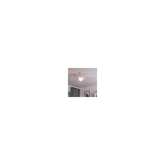 »Scorzè« Deckenventilator aus Metall/Glas in Weiß, Deckenlampe mit Ventilator, über Fernbedienung in 3 Stufen schaltbar, Ø 115 c