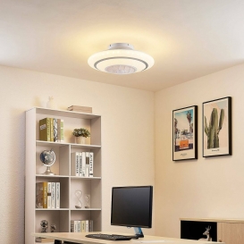 More about Lindby LED Deckenventilator mit Lampe 'Kheira' dimmbar Fernbedienung (Modern) in Weiß aus Metall u.a. für Wohnzimmer & Esszimmer