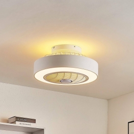 More about Lindby LED Deckenventilator mit Lampe 'Milijanka' dimmbar Fernbedienung (Modern) in Alu aus Metall u.a. für Wohnzimmer & Esszimm