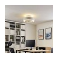 Lindby LED Deckenventilator mit Lampe 'Milijanka' dimmbar Fernbedienung (Modern) in Alu aus Metall u.a. für Wohnzimmer & Esszimm